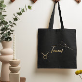 水エレガント色タウロス〔占星術の〕十二宮図ブラック トートバッグ