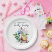 水エレガント色ダービーパーティー紙プレート ペーパープレート (パーティー)