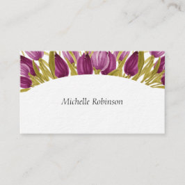 水エレガント色チューリップ花プロフェッショア 名刺