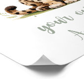 水エレガント色チータガールズ子供部屋カスタム ポスター (角)