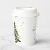 水エレガント色ツリーのクリスマスパーティー 紙コップ (右)