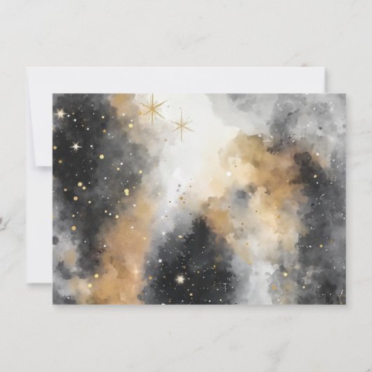 水エレガント色ツリー数々の写真クリスマスカード 招待状 (裏面)