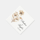 水エレガント色テラコタパンパスグラス結婚ズ スタンダードカクテルナプキン (角)