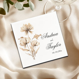 水エレガント色テラコタパンパスグラス結婚ズ スタンダードカクテルナプキン