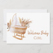 水エレガント色テラコッタモダンウェルカムベビー カード (正面)