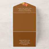 水エレガント色テラコッタ離れウェディングRSVP オールインワン招待状 (外側)