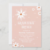 水エレガント色デイジーフロバーズ卒業ブランユニファイ 招待状 (正面)