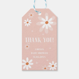 水エレガント色デイジー花ベビーイン開花Bab ギフトタグ