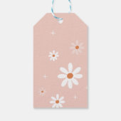 水エレガント色デイジー花ベビーイン開花Bab ギフトタグ (裏面)