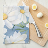 水エレガント色デイジー キッチンタオル (四つ折り)