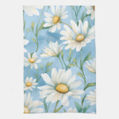 水エレガント色デイジー キッチンタオル (縦)