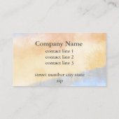 水エレガント色デザイン青と黄 名刺 (裏面)