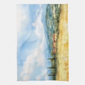 水エレガント色トスカーナ地中海の キッチンタオル (縦)