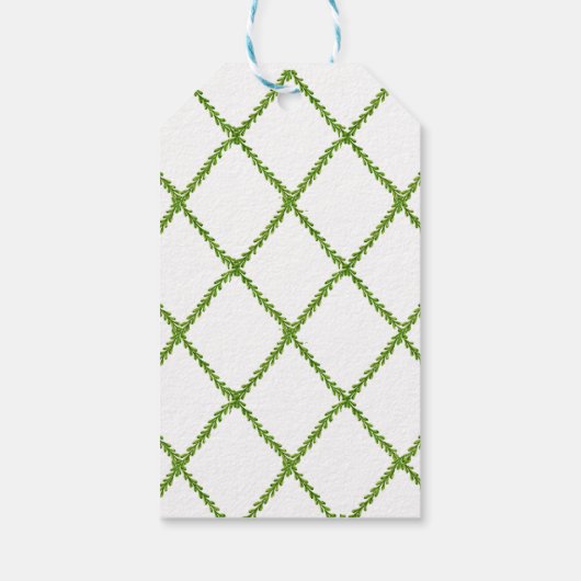 水エレガント色トピアリーハッピーイースター ギフトタグ (裏面)