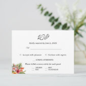 水エレガント色トロピカル結婚ズ 出欠カード (スタンド正面)