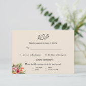 水エレガント色トロピカル結婚ズ 出欠カード (スタンド正面)