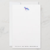 水エレガント色ドイツ羊飼いレターヘッド 便箋 (正面)