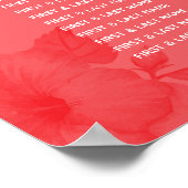 水エレガント色ハイビスカス結婚の座席表 ポスター (角)