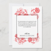 水エレガント色ハイビ結婚スカスサンキューカード サンキューカード (正面)