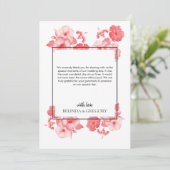 水エレガント色ハイビ結婚スカスサンキューカード サンキューカード (スタンド正面)