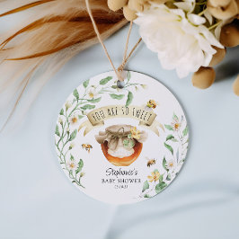 水エレガント色ハニービー赤ちゃんシャワーありがとう フェイバータグ