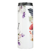 水エレガント色ハミングバードモノグラム タンブラー (裏面)