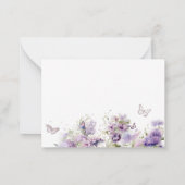 水エレガント色バタフライキス感謝していユーベビー ノートカード (裏面)