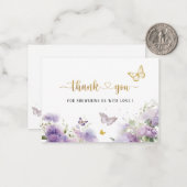 水エレガント色バタフライキス感謝していユーベビー ノートカード (正面/裏面インサイチュ)