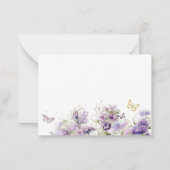 水エレガント色バタフライキス感謝していユーベビー ノートカード (裏面)