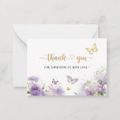 水エレガント色バタフライキス感謝していユーベビー ノートカード (正面)