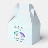 水エレガント色バタフライ結婚デュオ フェイバーボックス (正面サイド)