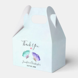 水エレガント色バタフライ結婚デュオ フェイバーボックス