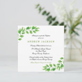 水エレガント色バプテスマ/《キリスト教》洗礼式や命名式招待状 招待状 (スタンド正面)