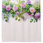 水エレガント色バラつる植物シャワーカーテン シャワーカーテン (正面)