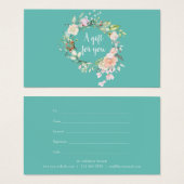 水エレガント色バラガーランドギフト証明書 (正面&裏面)