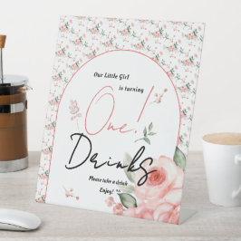 水エレガント色バラガール1stバースデードリンク 台座サイン