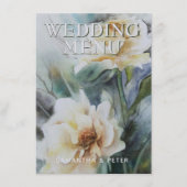 水エレガント色バラクリームとセージ緑 メニュー (正面)