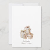 水エレガント色バラシャンパンブライダルシャワー 招待状 (裏面)