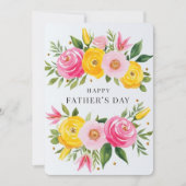 水エレガント色バラハッピーファーザーズデイカード シーズンカード (正面)