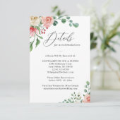 水エレガント色バラフローラ結婚詳細 エンクロージャーカード (スタンド正面)