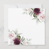 水エレガント色バラフローラ40th誕生日 招待状 (裏面)