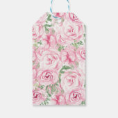 水エレガント色バラブライダルシャワー ギフトタグ (裏面)