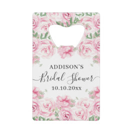 水エレガント色バラブライダルシャワー クレジットカード栓抜き