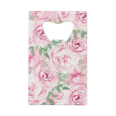 水エレガント色バラブライダルシャワー クレジットカード栓抜き (裏面)