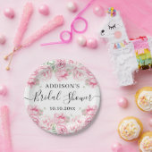 水エレガント色バラブライダルシャワー ペーパープレート (パーティー)