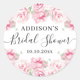 水エレガント色バラブライダルシャワー ラウンドシール