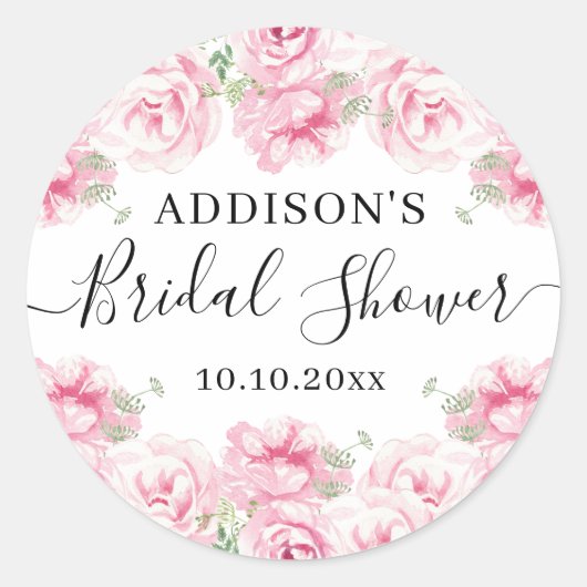 水エレガント色バラブライダルシャワー ラウンドシール