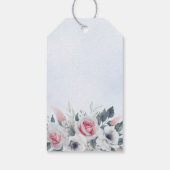 水エレガント色バラブルー結婚の感謝 ギフトタグ (裏面)