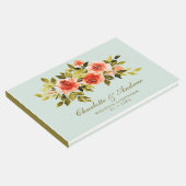 水エレガント色バラミントグリーン結婚ズ ゲストブック (コーナー)