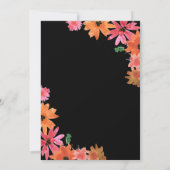 水エレガント色バラ秋フローラ60誕生日 招待状 (裏面)